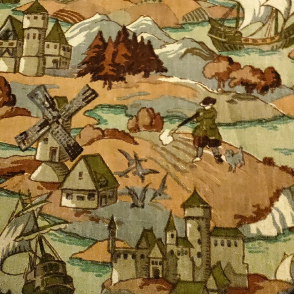 Beautiful hand painted Fabric